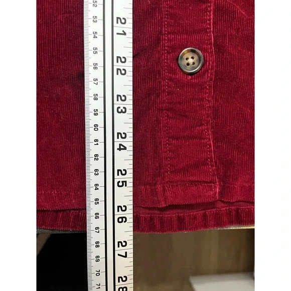 Hollister Red Corduroy Button‎ Front Pinafore Mini Dress Size S Y2K - Picture 5 of 10